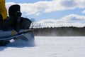 A SNOWMOBILE SAFARI 2,5h, in snowy forest, Levi
