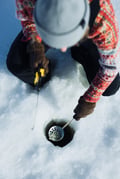 Levi Ice-Fishing by minivan