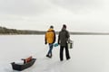 Ice Fishing Adventure in Lapland's Arctic Wilderness in Levi