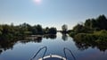 Boat tour Rovaniemi city riverside