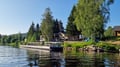 Boat tour Rovaniemi city riverside