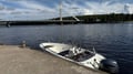 Boat tour Rovaniemi city riverside