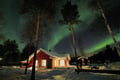 Aurora snowshoe experience at Lucky Ranch and lake Pyhäjärvi