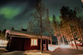 Aurora snowshoe experience at Lucky Ranch and lake Pyhäjärvi