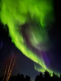 Aurora snowshoe experience at Lucky Ranch and lake Pyhäjärvi