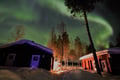 Aurora snowshoe experience at Lucky Ranch and lake Pyhäjärvi