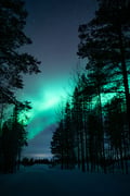 Aurora snowshoe experience at Lucky Ranch and lake Pyhäjärvi