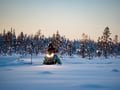 Family Snowmobile Safari with Kids’ Mini-Snowmobiles & Campfire, Levi