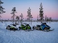 Family Snowmobile Safari with Kids’ Mini-Snowmobiles & Campfire, Levi