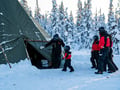 Family Snowmobile Safari with Kids’ Mini-Snowmobiles & Campfire, Levi