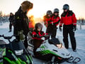 Family Snowmobile Safari with Kids’ Mini-Snowmobiles & Campfire, Levi