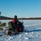 Wilderness lake: snowmobile tour to private wilderness lake (100km)