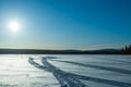 Wilderness lake: snowmobile tour to private wilderness lake (100km)