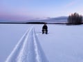 Private ice fishing trip in Levi