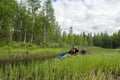 Canoe Down the River Trip in Lapland