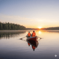Traditional Rowboat Fishing & Reindeer Experience