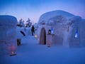 Blue Moment at Polarman’s Camp — early evening winter experience, Levi ®