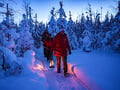 Blue Moment at Polarman’s Camp — early evening winter experience, Levi ®