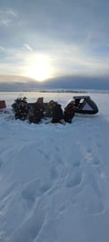 Ice fishing experience on an Arctic lake
