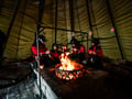 Arctic Night Family Snowmobile Safari with Campfire, Levi