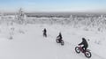 Electric Fat Biking at a Reindeer Farm in Rovaniemi