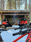 Electric Fat Biking at a Reindeer Farm in Rovaniemi