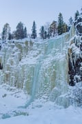 Korouoma Canyon Frozen Waterfalls