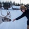 400M REINDEER SLED RIDE BY THE LAKE AT A TRADITIONAL FARM
