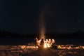 Overnight Camp on a Frozen Lake