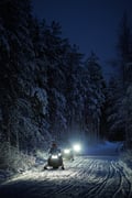 Evening Adventure with Snowmobile and Snacks