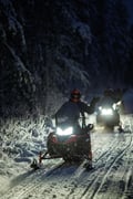 Evening Adventure with Snowmobile and Snacks
