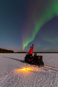 Private - Northern Lights Hunt With Snowmobiles In Levi