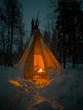 Lappish Lifestyle - Day at a Traditional Wilderness Cabin: Sauna, Snowshoe Tour and Grilling