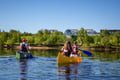 Canoeing around Arktikum in Rovaniemi