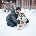 Husky Park Visit with Jenga (500 m) Husky ride