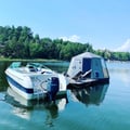 The Daycruiser and our Igloo accomodation at Vallisaari island