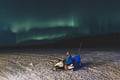 Dinner in a Glass Igloo Under Northern Lights