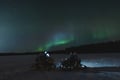 Dinner in a Glass Igloo Under Northern Lights