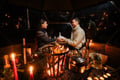 Dinner in a Glass Igloo Under Northern Lights
