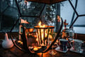 Dinner in a Glass Igloo Under Northern Lights
