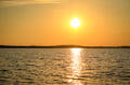Canoeing under the Midnight Sun on a peaceful lake in Finnish Lapland
