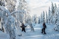 Snowshoe adventure in the Wilderness in Levi