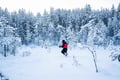 Snowshoe adventure in the Wilderness in Levi