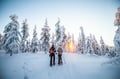 Snowshoe adventure in the Wilderness in Levi