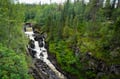 Beautiful waterfall in Auttiköngäs