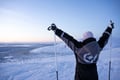 Backcountry skiing adventure in Levi