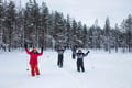 Backcountry skiing adventure in Levi