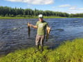 Lake fishing at the summertime