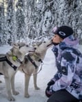 Authentic Cuddling with Siberian Huskies