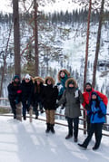 5KM HIKE IN KOROUOMA CANYON AMONG SPECTACULAR FROZEN WATERFALLS